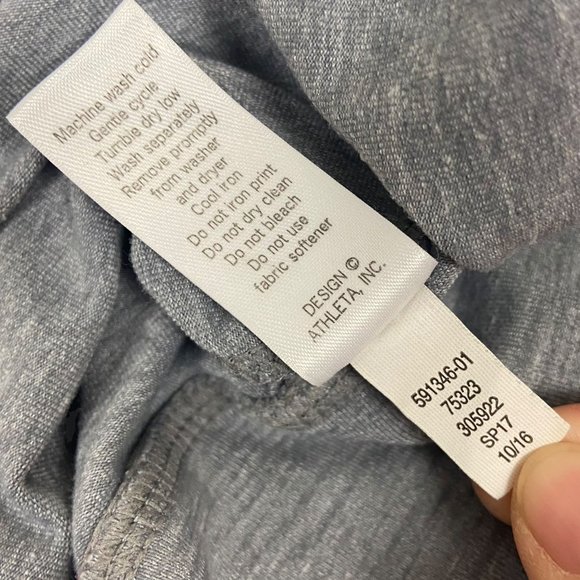 Athleta High Rise Mesh Chaturanga Active Leggings Gray White Medium - Picture 5 of 6